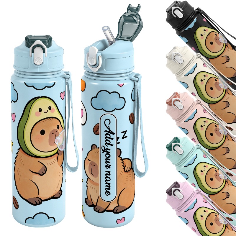 Reusable Straw - Botol Air Olahraga 750ml, Dapat Digunakan