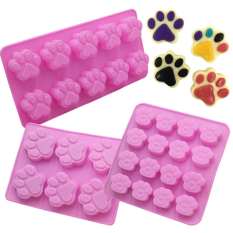 Eco Soap - Cetakan Silikon Cokelat Bentuk Cakar Kucing,